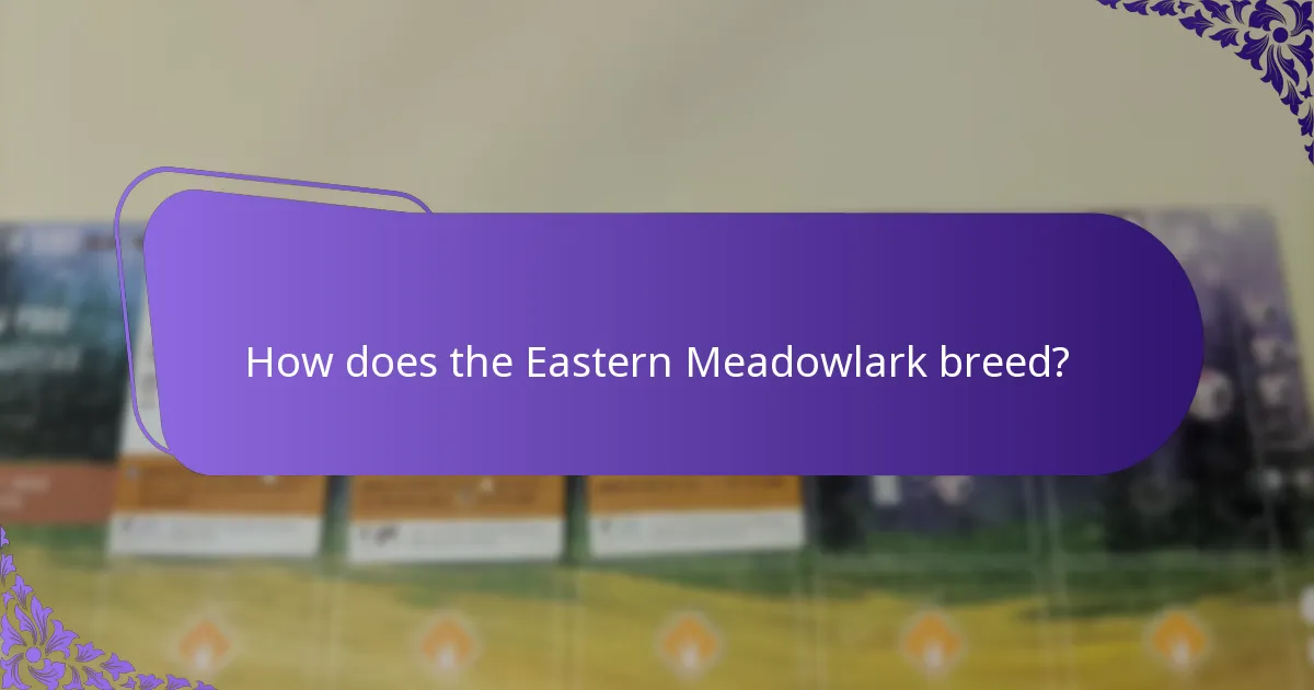 Where does the Eastern Meadowlark typically inhabit?