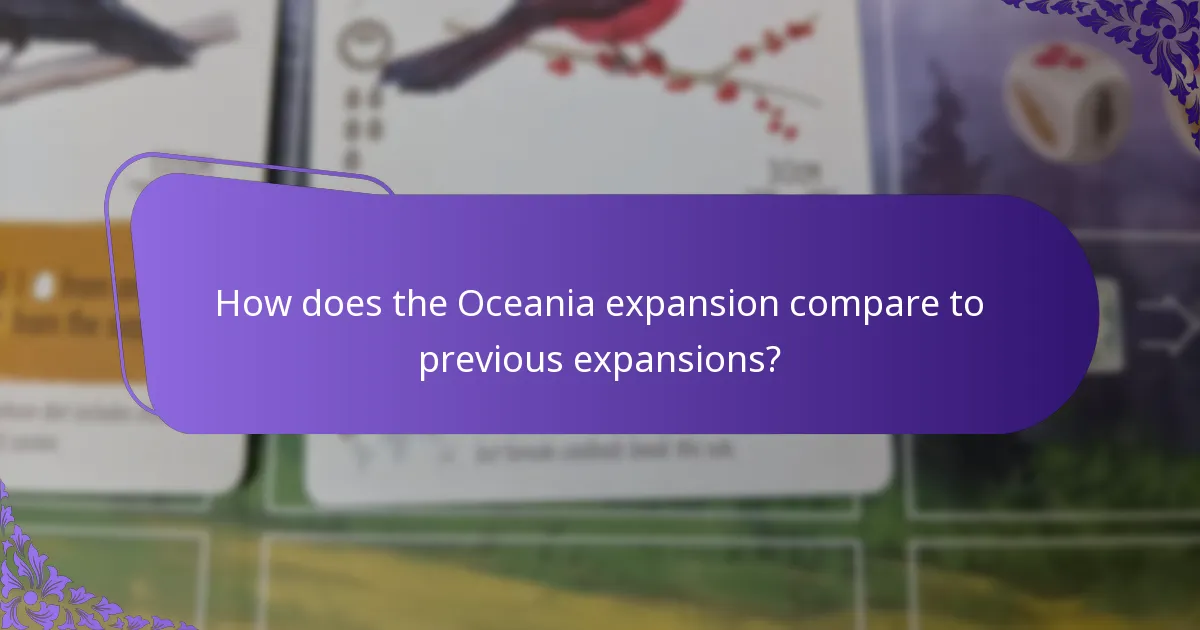 What gameplay changes come with the Oceania expansion?
