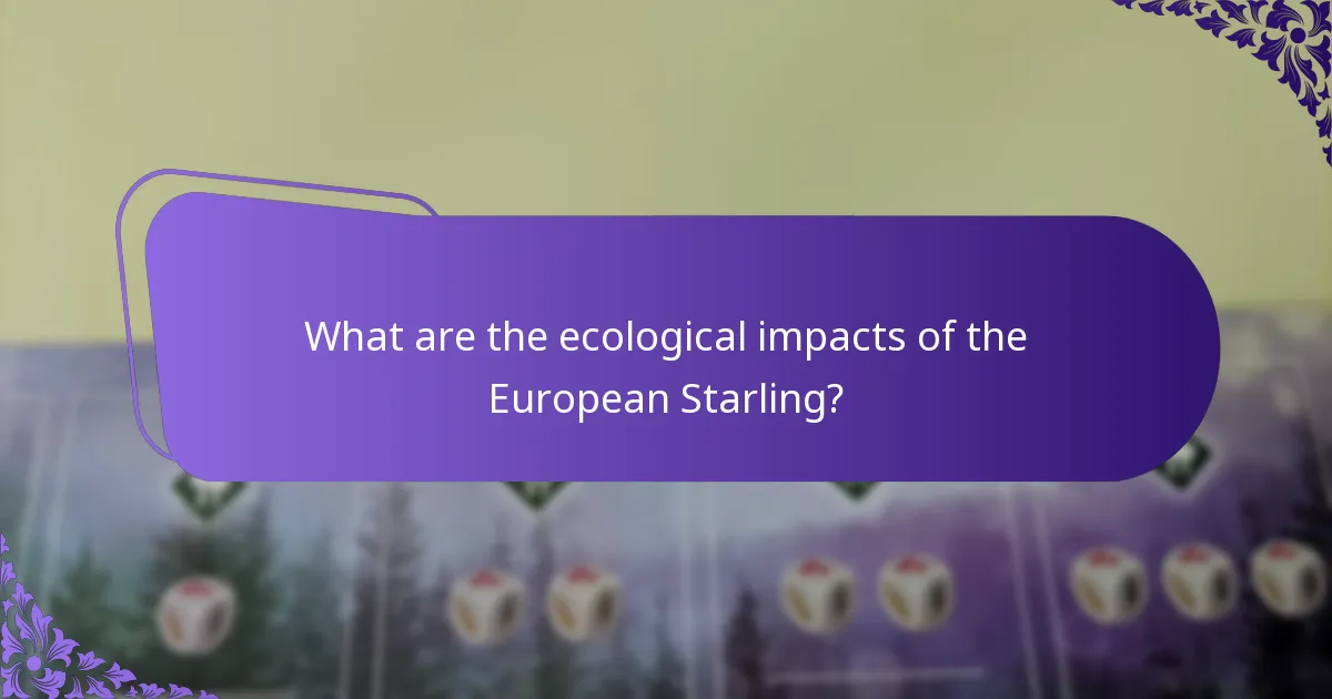 Where does the European Starling typically inhabit?