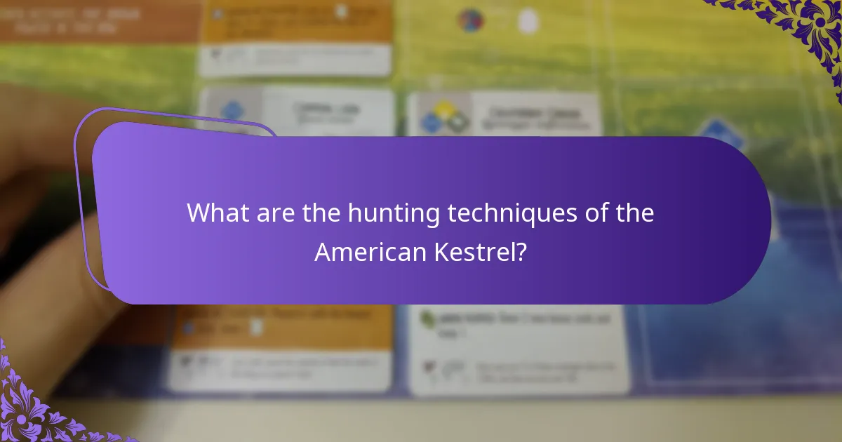 What is the diet of the American Kestrel?