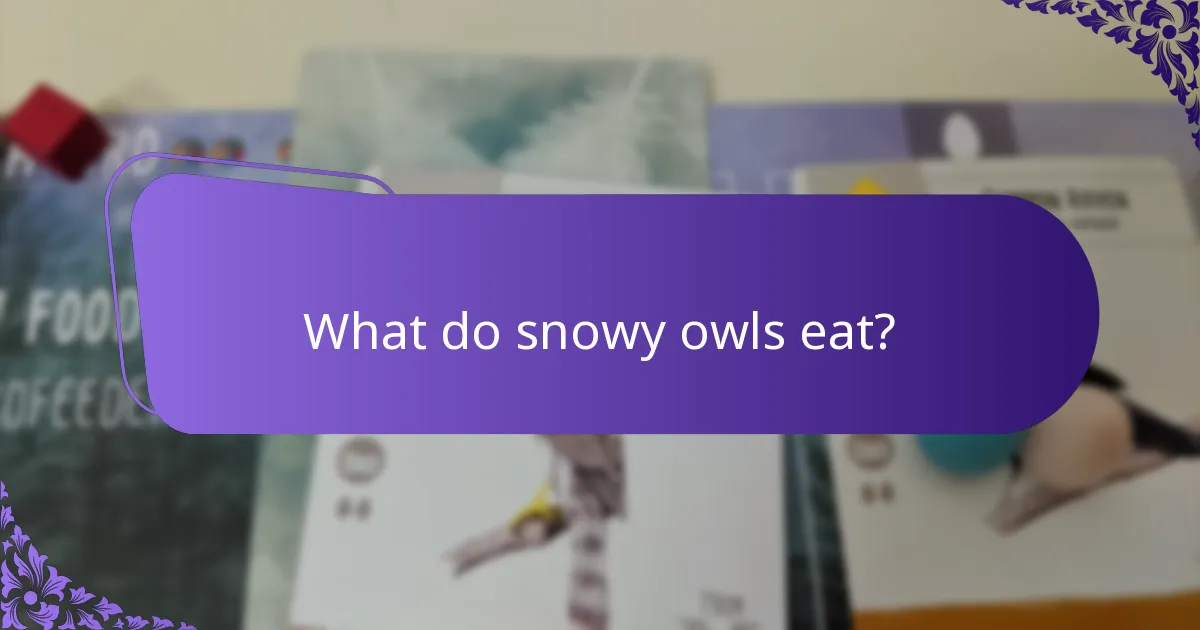 How do snowy owls adapt to their environment?
