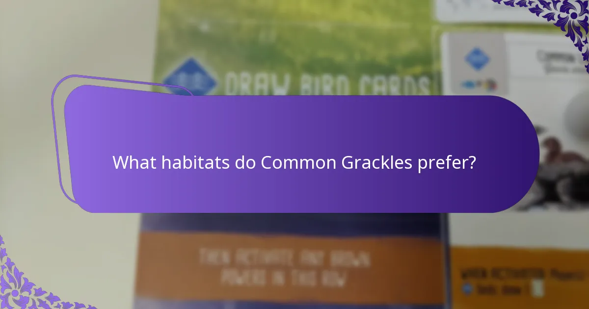 How do Common Grackles adapt to environmental changes?