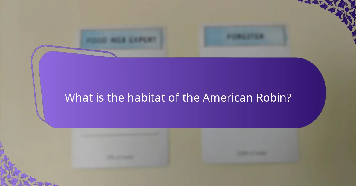 How does the American Robin adapt to its environment?