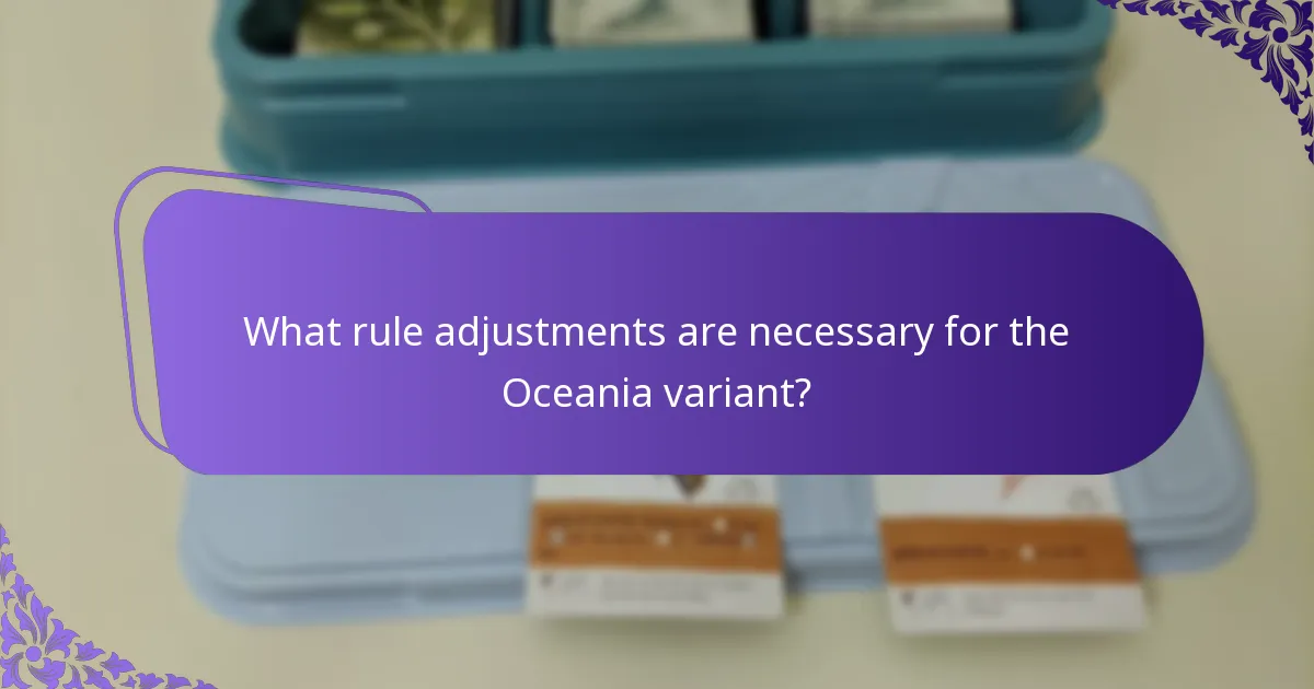 How does the Oceania variant compare to other regional variants?